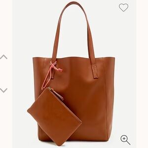 J Crew The carryall Brown Leather tote Bag